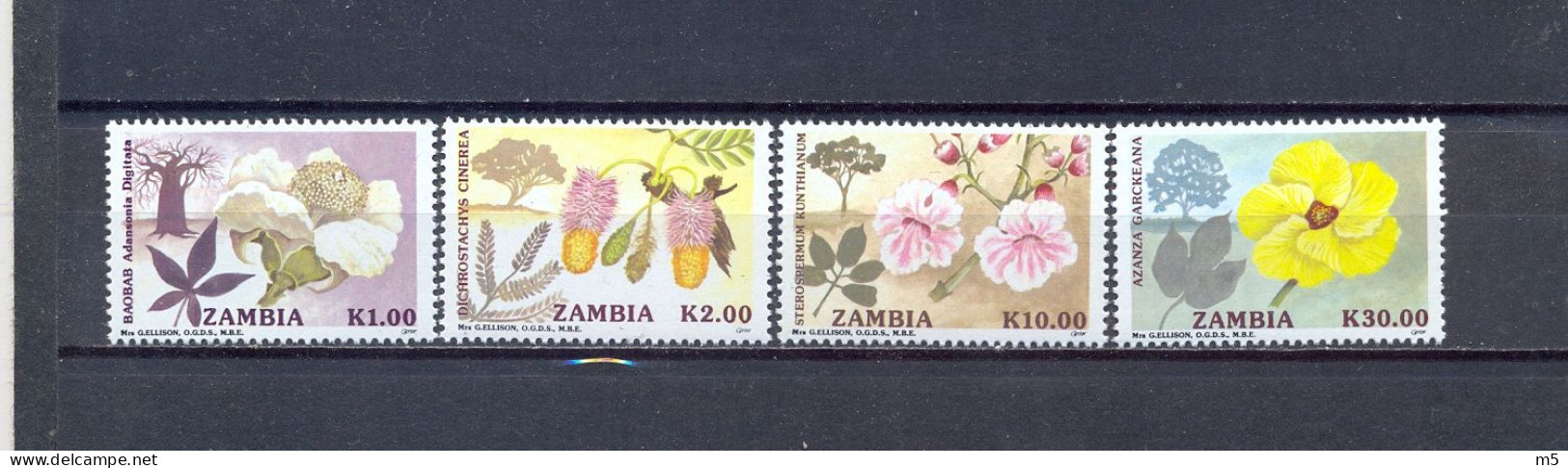 ZAMBIA - MNH - FLOWERS -  MI.NO.586/9 - CV = 7,5 € - Zambia (1965-...)