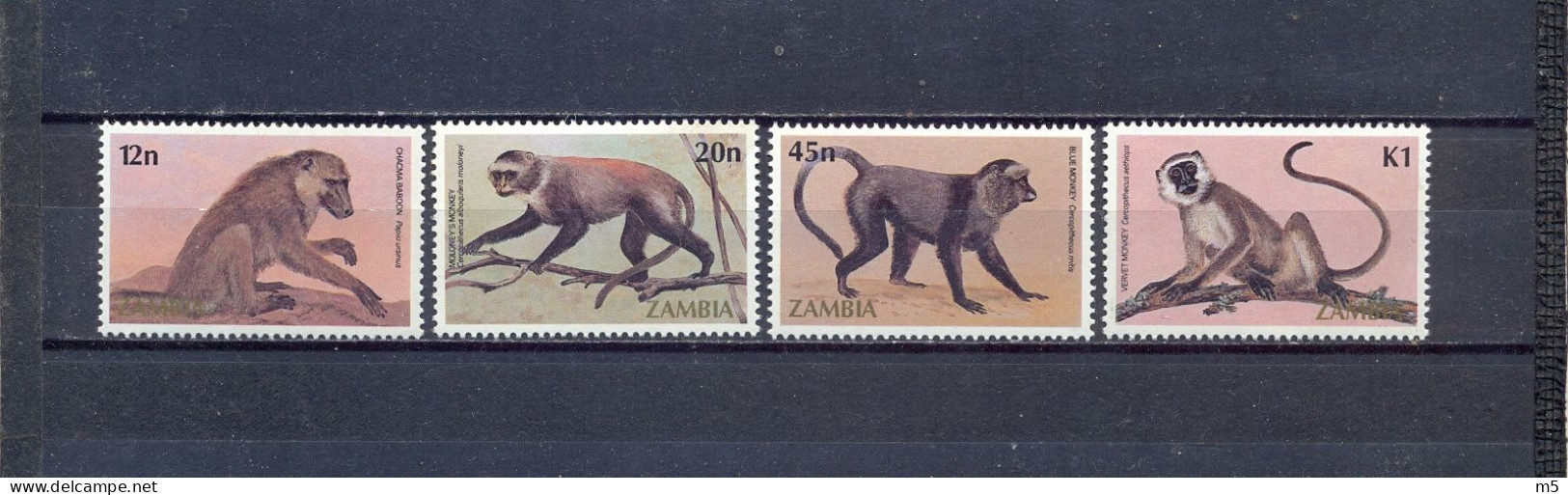ZAMBIA - MNH - MONKEYS -  MI.NO.330/3 - CV = 7 € - Zambia (1965-...)