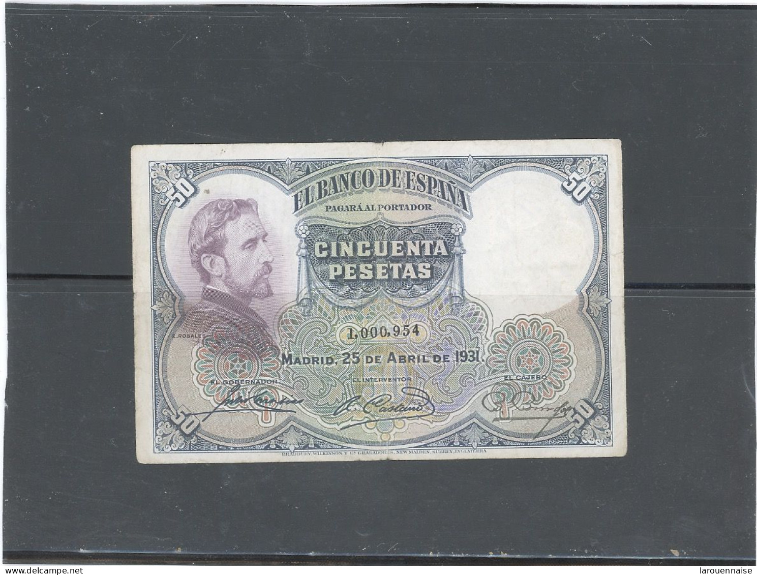 ESPAGNE - KP 82 -50 PESETAS - 25-4-1931 - 50 Peseten