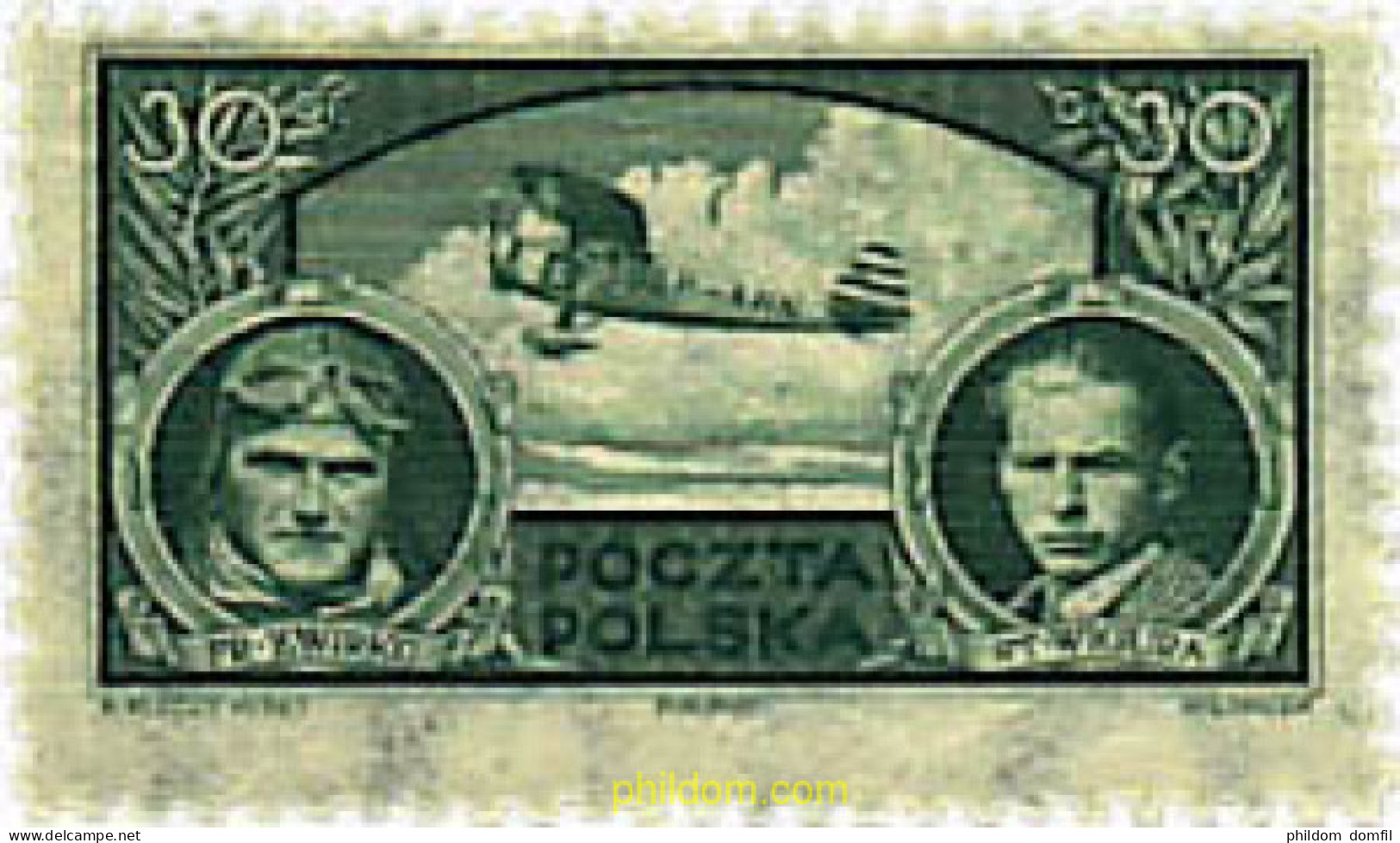 352714 HINGED POLONIA 1933 VICTORIA POLACA EN LA COPA DE EUROPA DE AVIACION TURISTICA - Neufs