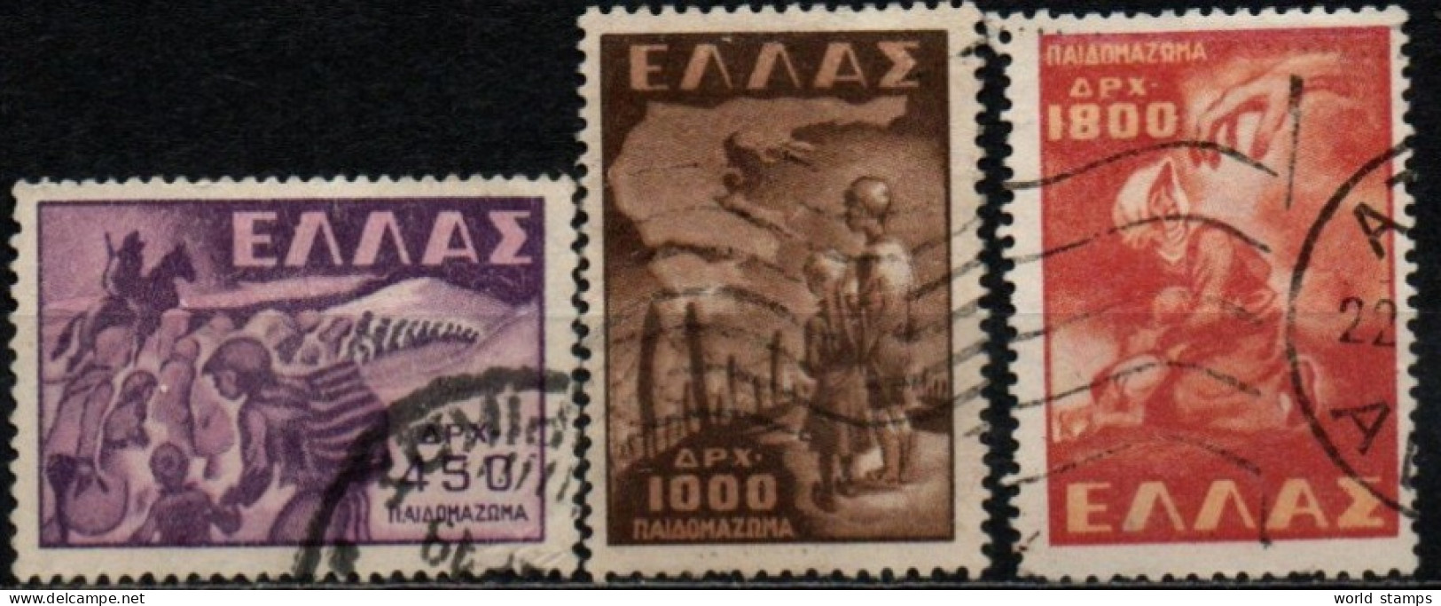 GRECE 1949 O - Usati