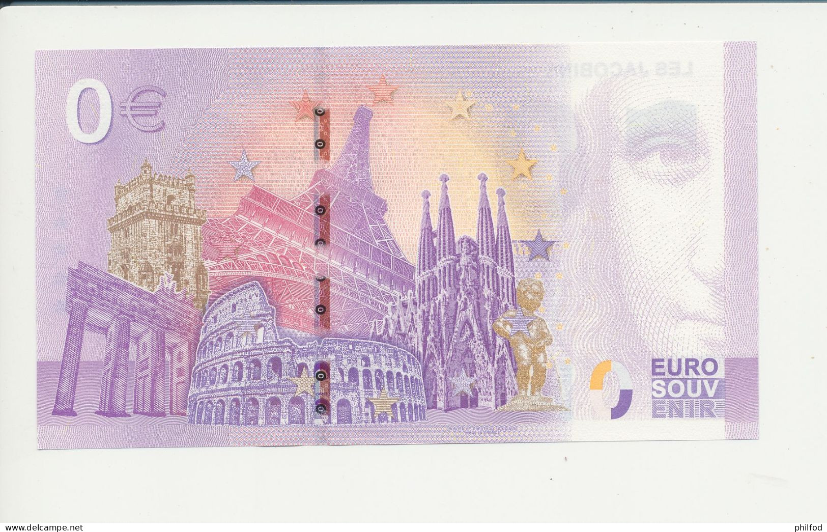 Billet Touristique  0 Euro  - LES JACOBINS TOULOUSE - UEFQ - ANNIV - 2022-2 -  N° 2960 - Andere & Zonder Classificatie