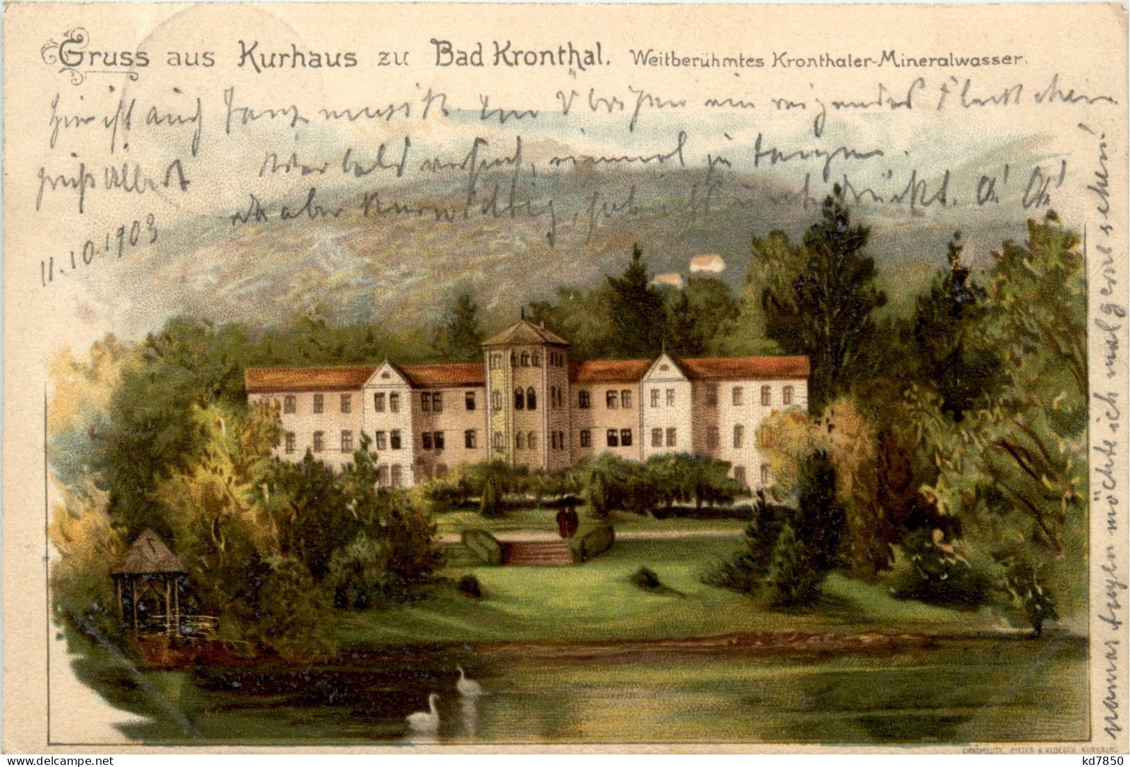 Kurhaus Zu Bad Kronthal - Litho - Kronberg