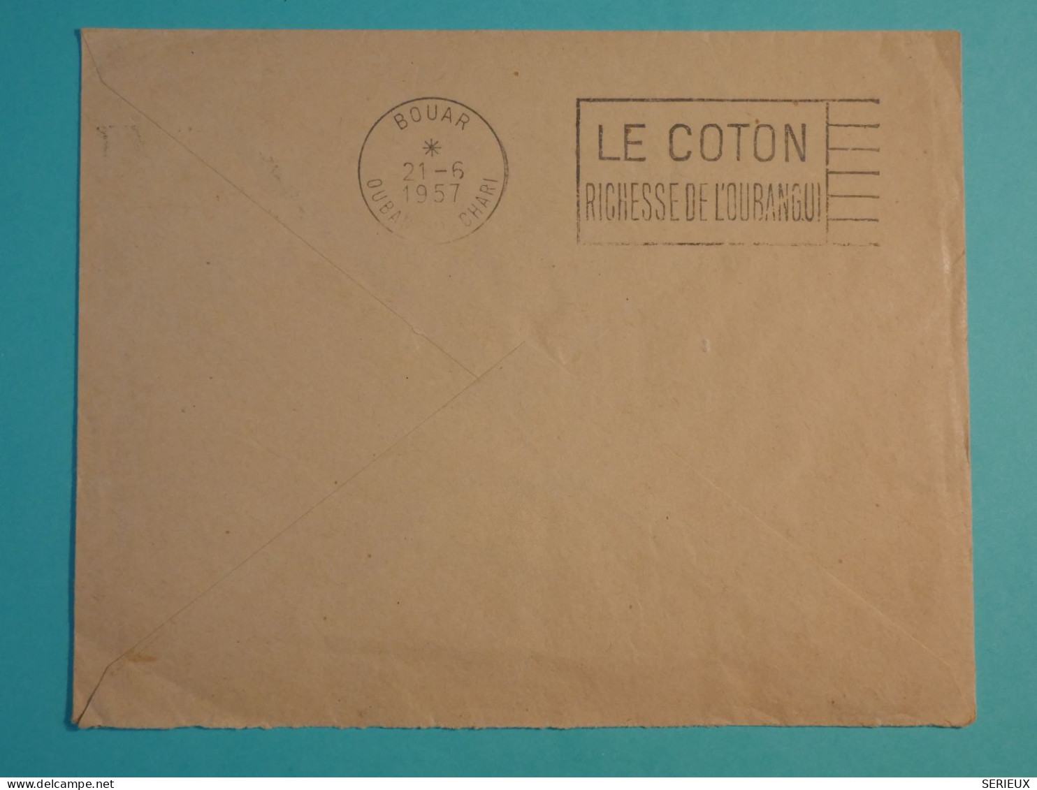 DI 3 AEF   BELLE  LETTRE   1957 PETIT BUREAU BAOUA BAOUAR     A PERIGUEUX     FRANCE +AFF. INTERESSANT+++++ - Covers & Documents