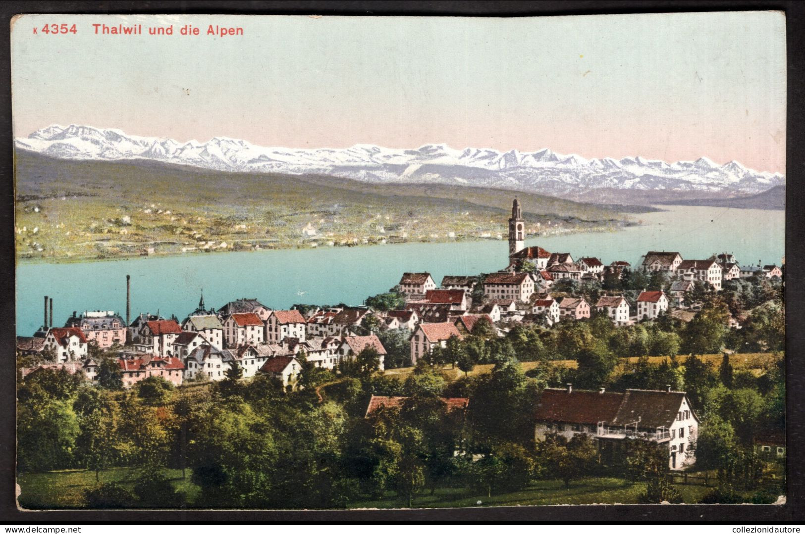 THALWIL UND DIE ALPEN - CARTOLINA FP NON SPEDITA - Thal