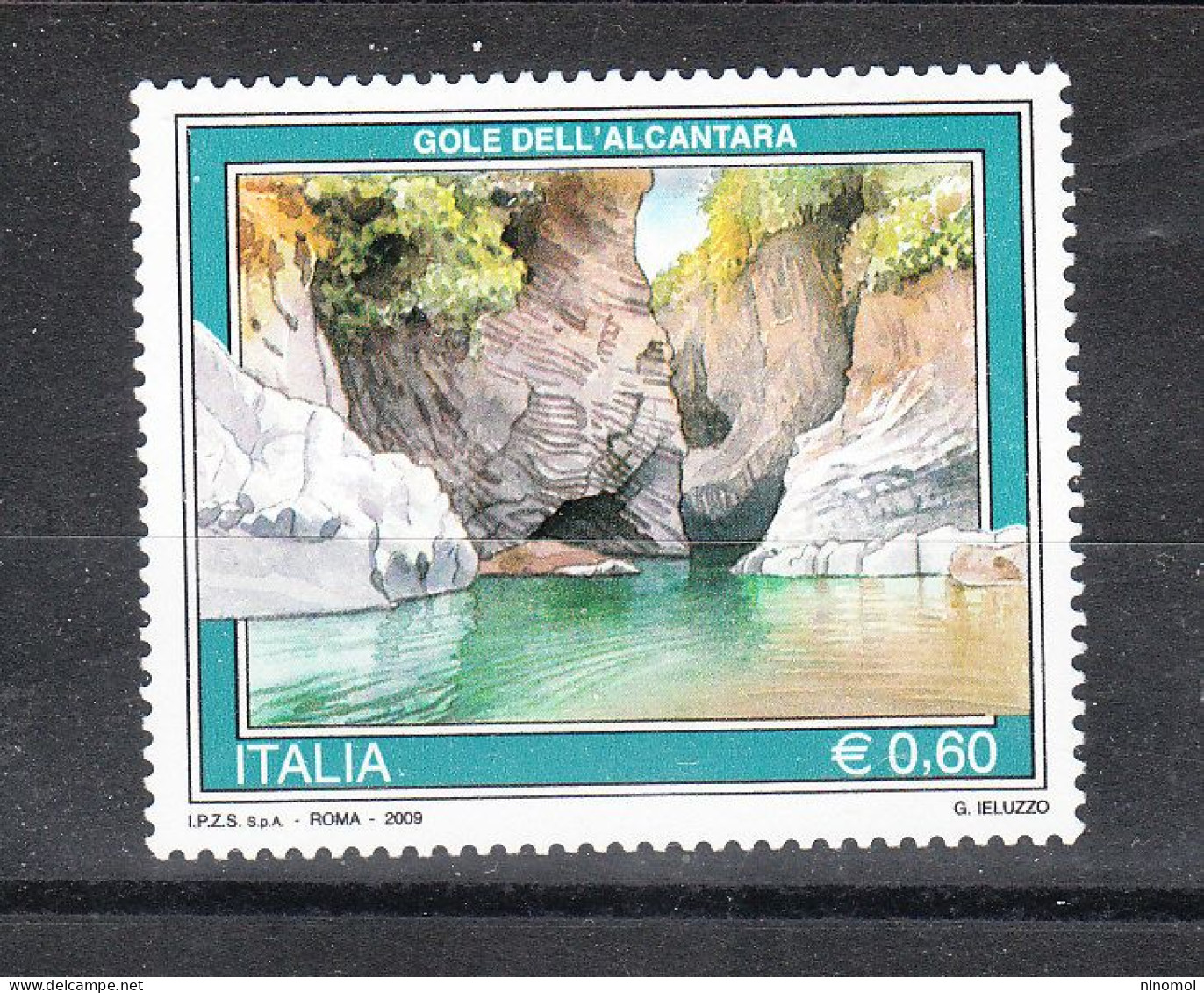 Italia  - 2009. Gole Dell' Alcantara.Alte Fessure Basaltiche Geologiche (Sicilia ).High Geological Basaltic Fissures.MNH - Natur