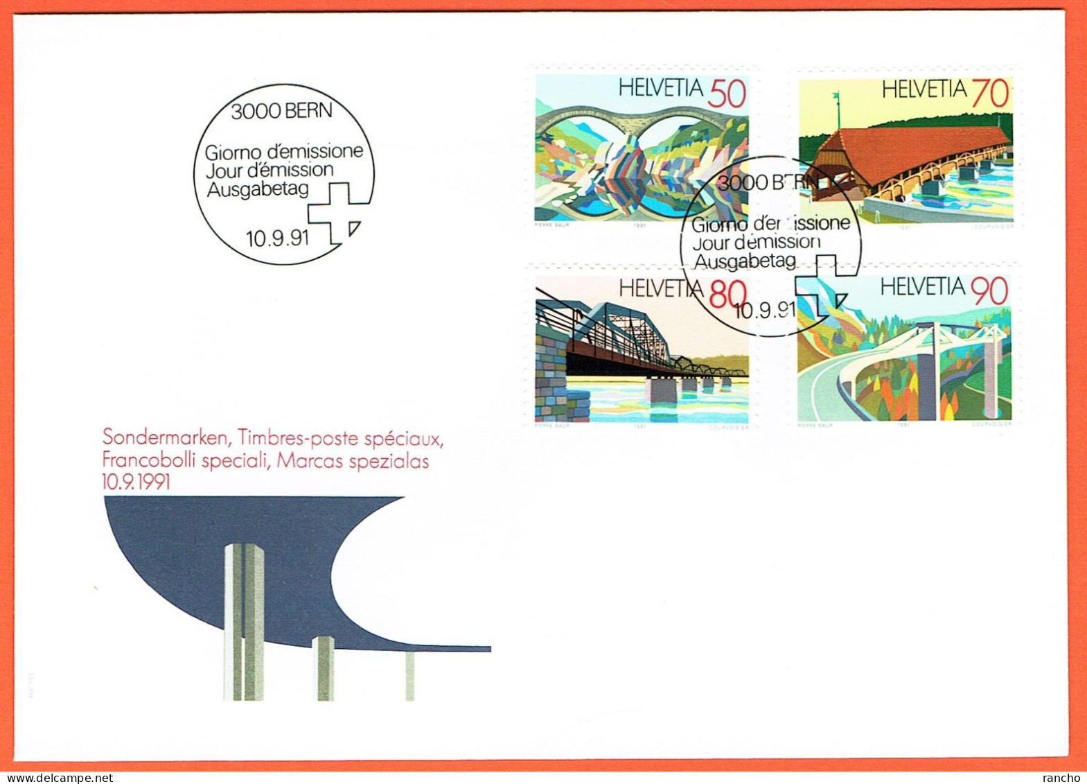 9xFDC 1991 SERIE+TIMBRES ISOLES+BLOCS DE 4 . C/.S.B.K. Nr:814/17. Y&TELLIER Nr:1378/81. MICHEL Nr:1450/53. - FDC