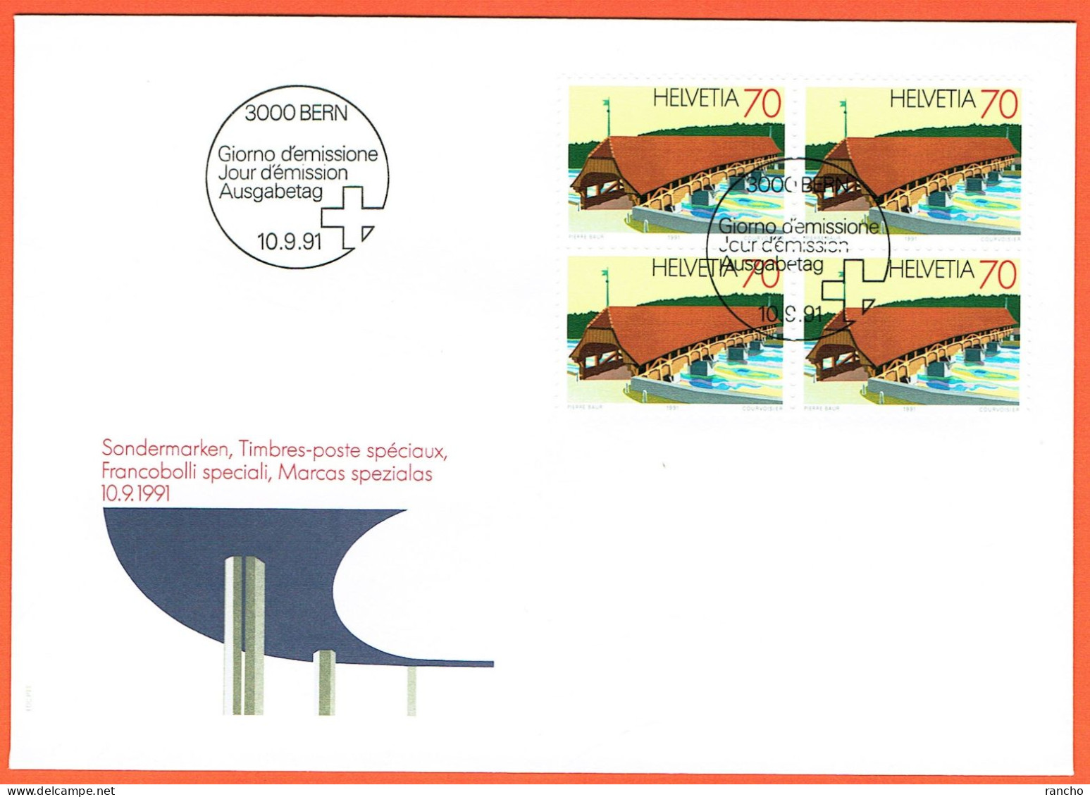 9xFDC 1991 SERIE+TIMBRES ISOLES+BLOCS DE 4 . C/.S.B.K. Nr:814/17. Y&TELLIER Nr:1378/81. MICHEL Nr:1450/53.