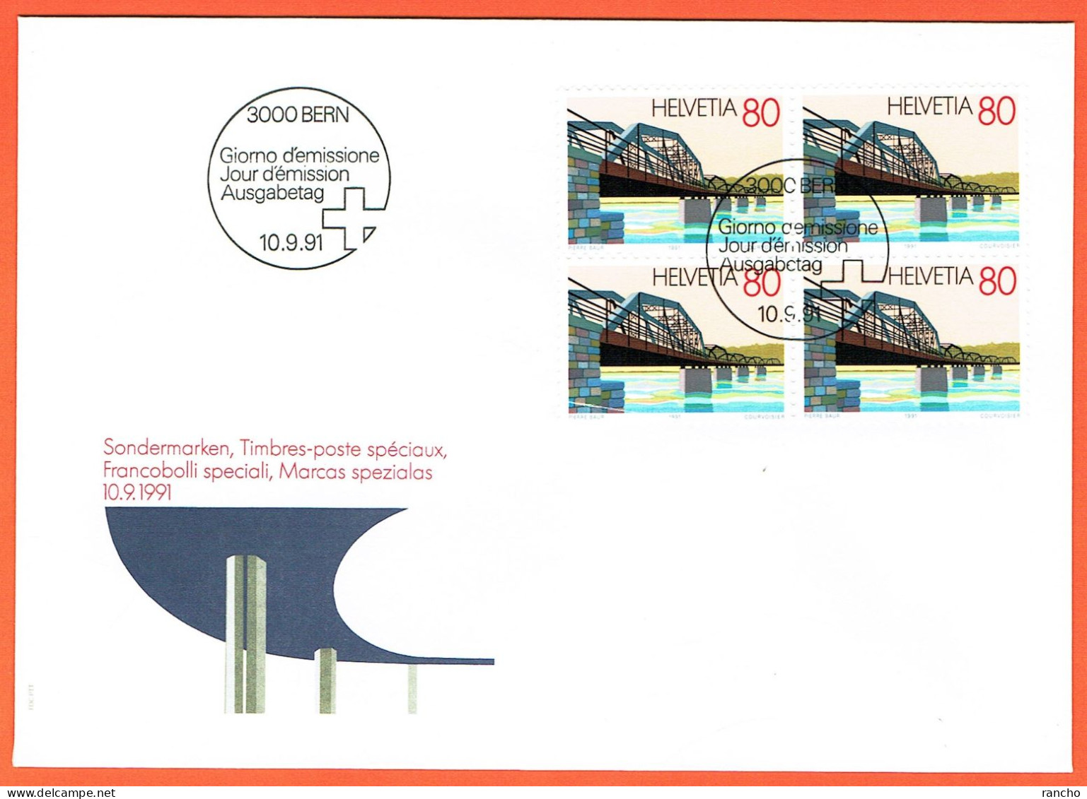 9xFDC 1991 SERIE+TIMBRES ISOLES+BLOCS DE 4 . C/.S.B.K. Nr:814/17. Y&TELLIER Nr:1378/81. MICHEL Nr:1450/53.