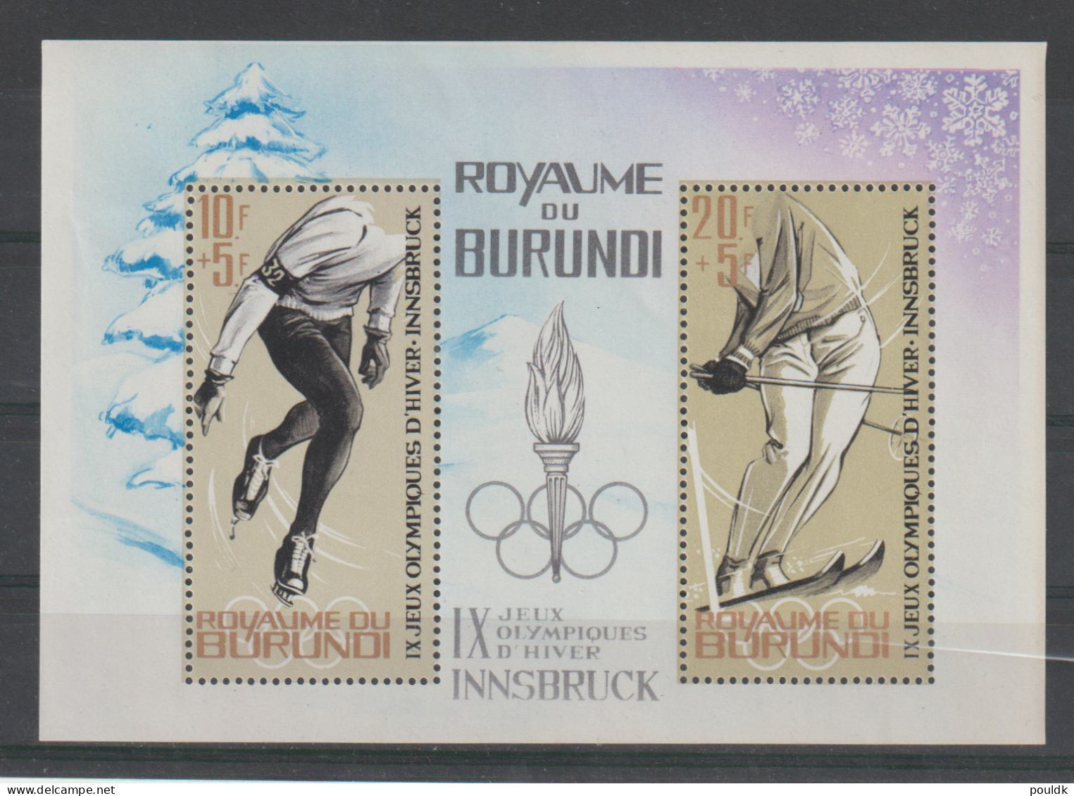 Burundi 1976 Olympic Games Innsbruck Souvenir Sheet MNH/**. Postal Weight 0,040 Kg. Please Read Sales  - Inverno1976: Innsbruck