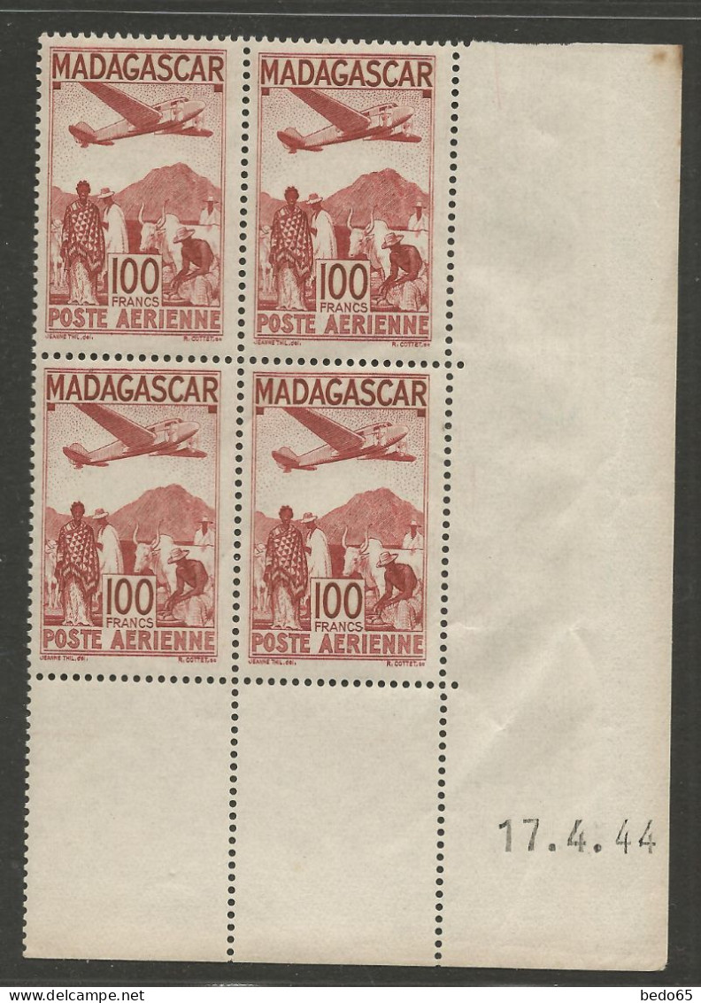 MADAGASCAR PA N° 62 Daté 1944 NEUF**  SANS CHARNIERE  / Hingeless  / MNH - Poste Aérienne
