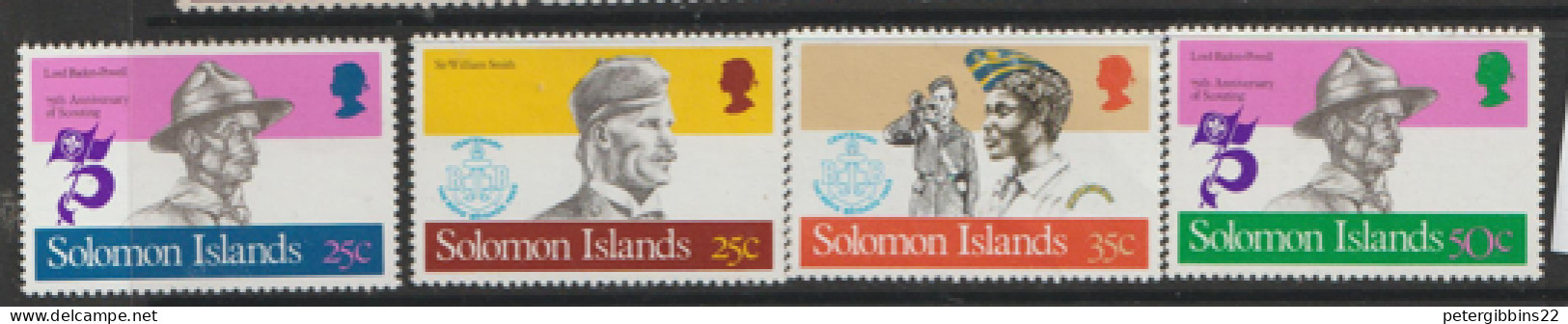 British Solomon Islands  1982 SG 479-82  Scouts   Mounted Mint - British Solomon Islands (...-1978)