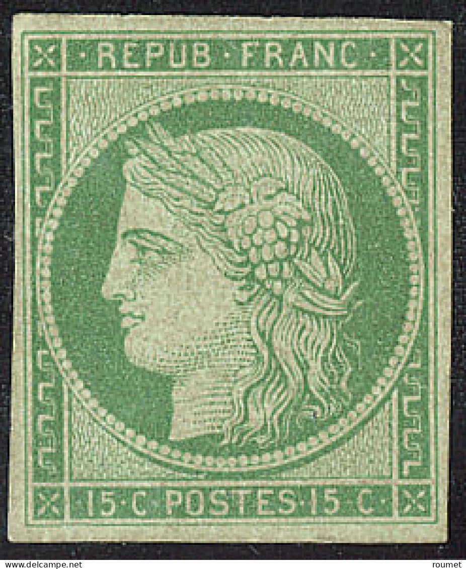 (*) No 2, Vert, Nuance Soutenue. - TB. - R - 1849-1850 Cérès