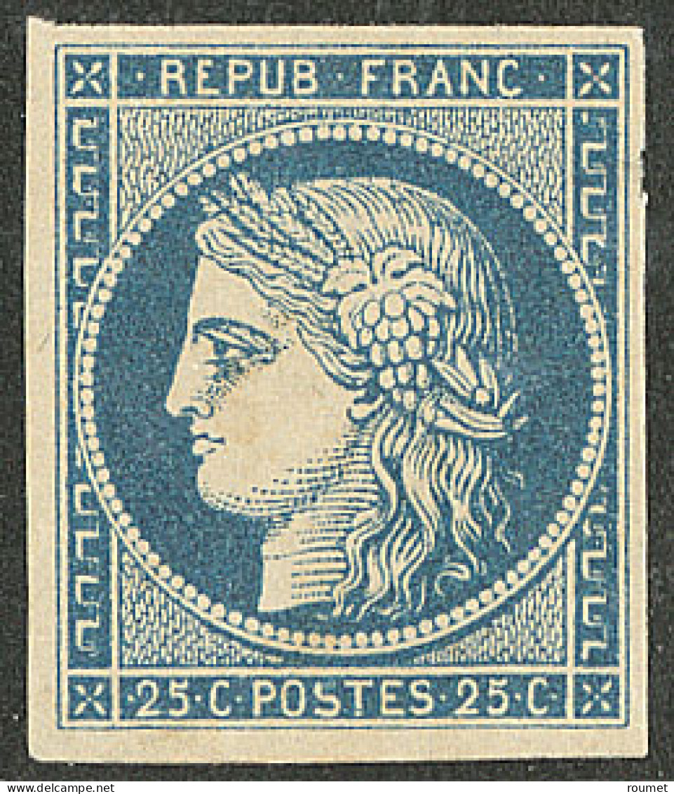 * No 4a, Bleu Foncé, Aminci Mais TB D'aspect. - R - 1849-1850 Cérès