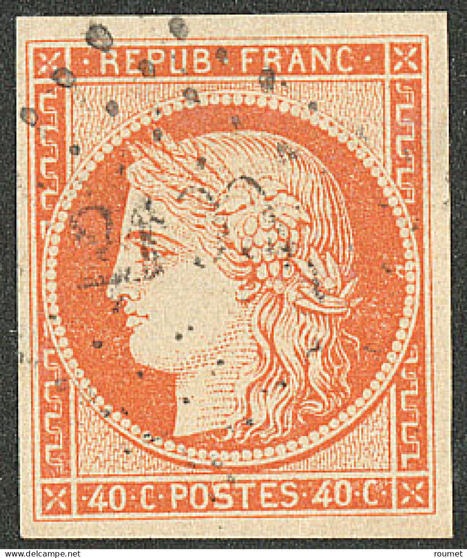 No 5, Orange, Obl Pc. - TB - 1849-1850 Ceres