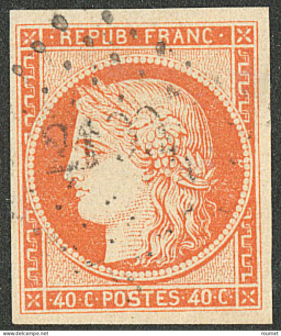 No 5, Orange, Obl Pc. - TB - 1849-1850 Cérès