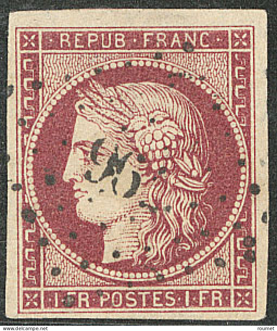 No 6b, Carmin Foncé, Obl Pc 96, Jolie Pièce. - TB - 1849-1850 Cérès