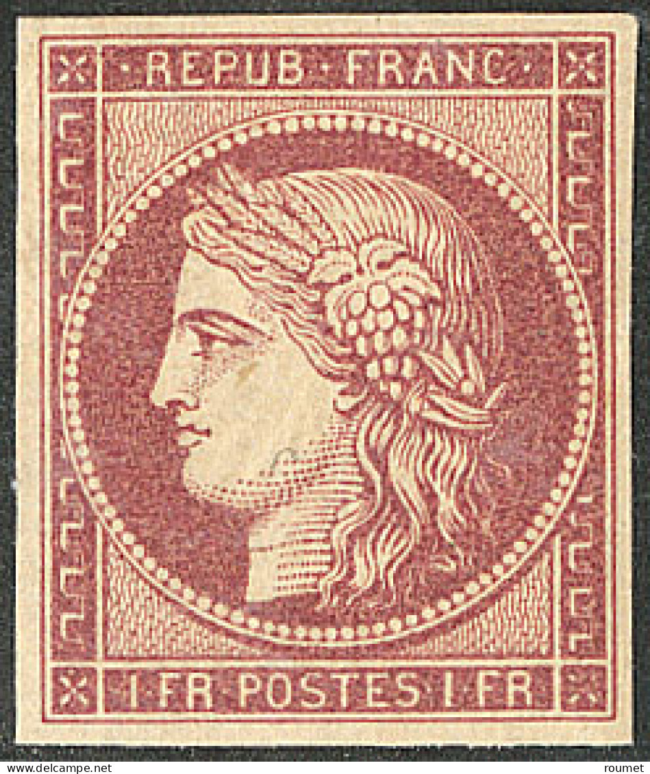 * No 6B, Carmin Brun, Superbe. - RRR - 1849-1850 Cérès