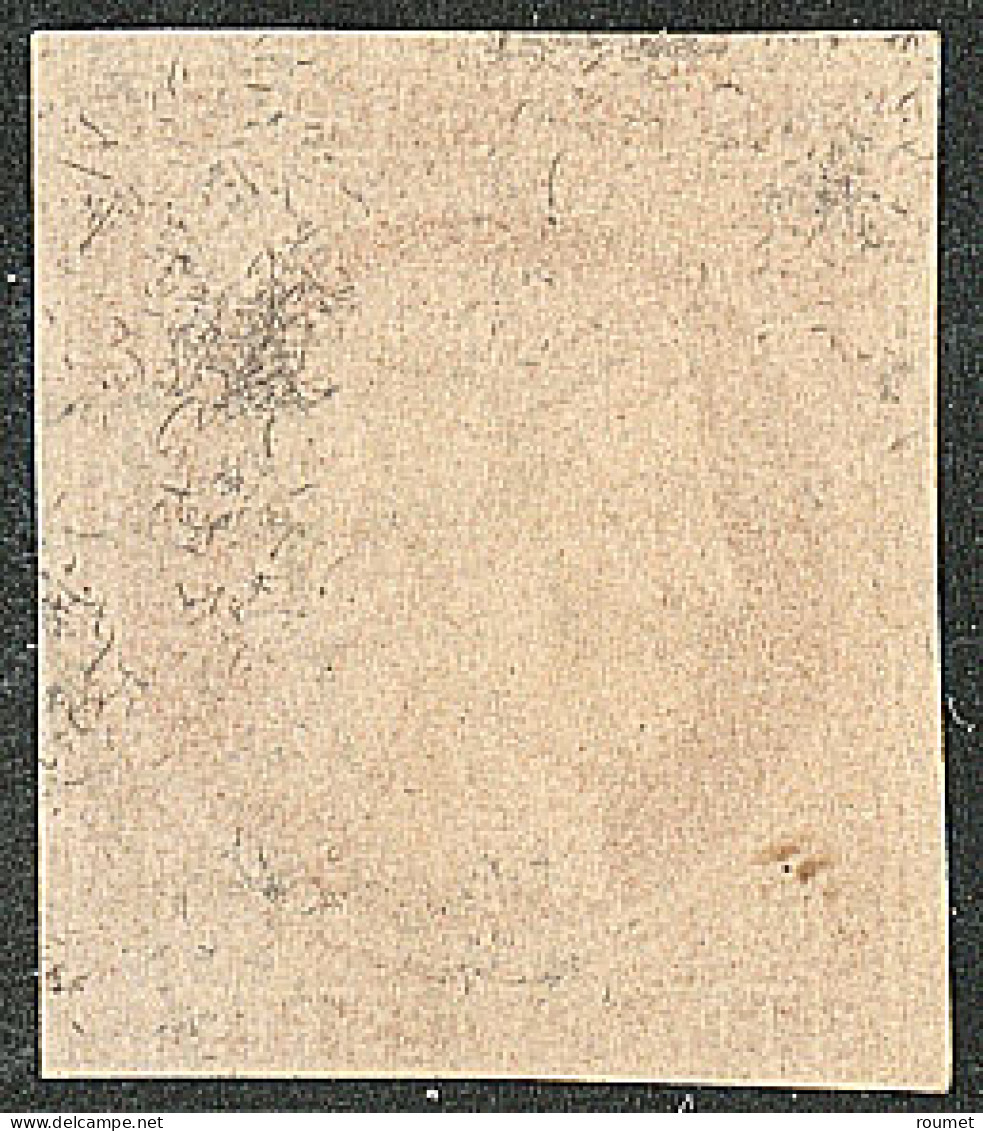 Vermillon Terne. No 7B, Obl Grille, Filet Du Bas Effleuré Mais Superbe D'aspect. - RR - 1849-1850 Cérès