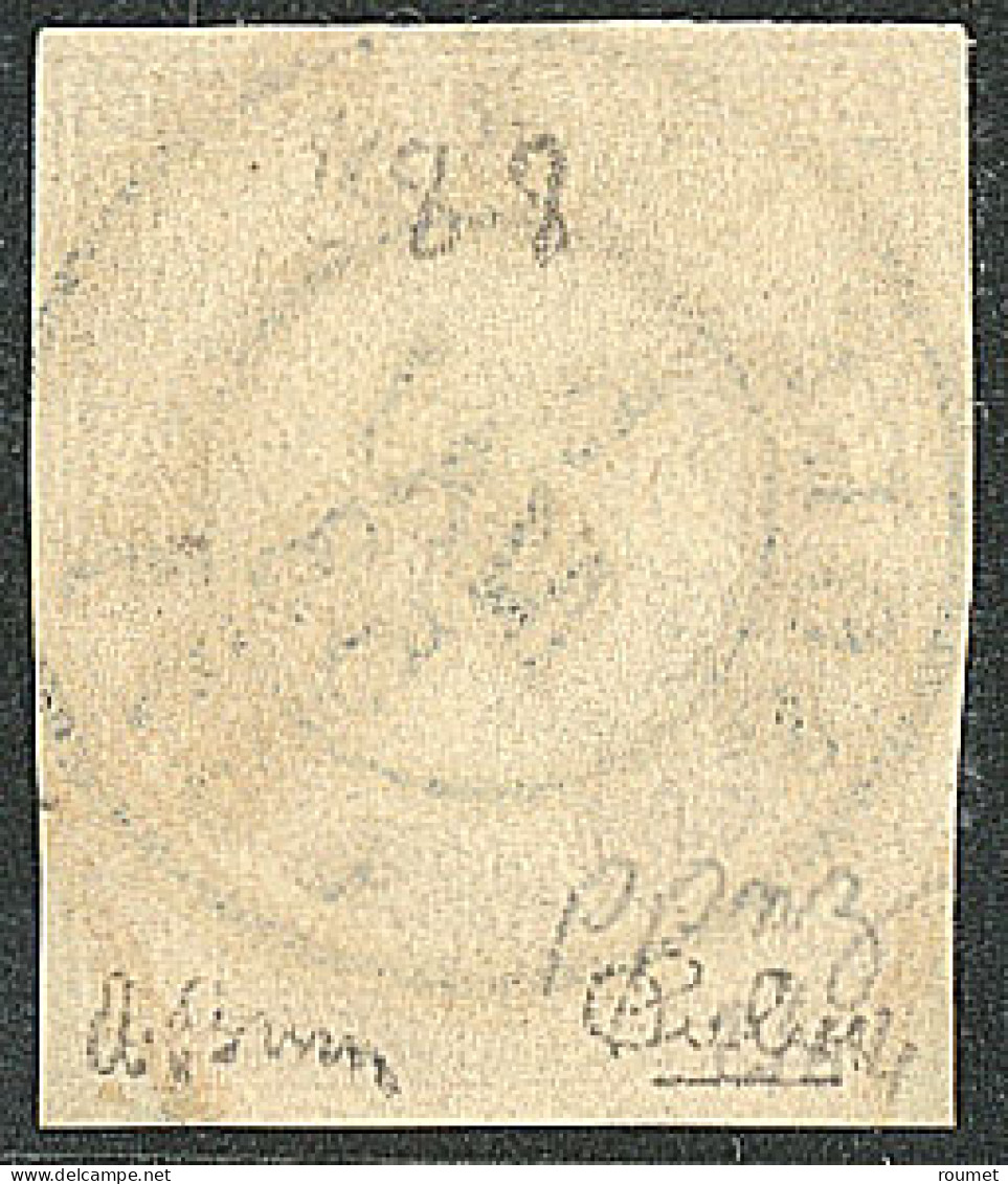 No 9, Bistre-jaune, Obl Cad 15 Solesmes 5 Mai 53, Superbe Frappe. - R - 1852 Luigi-Napoleone