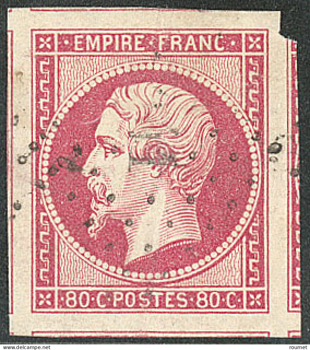 No 17B, Rose, Sept Voisins, Superbe - 1853-1860 Napoléon III.