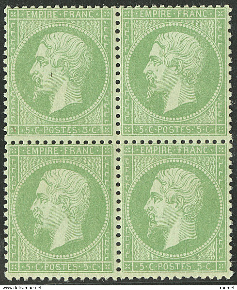 ** No 20, Vert, Bloc De Quatre, Très Frais. - TB - 1862 Napoléon III.