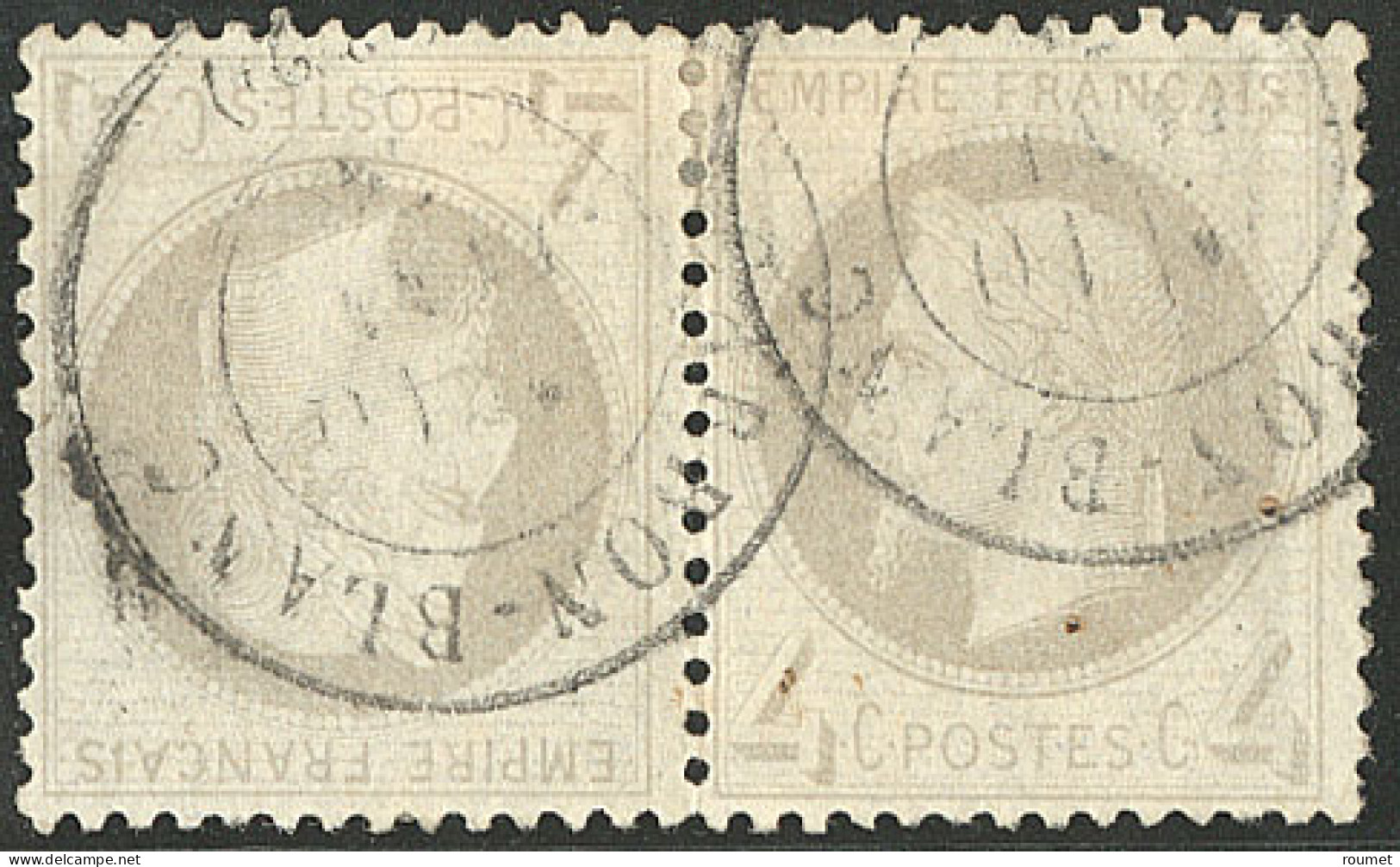 Tête-bêche. No 27B, Paire Obl Cad De Carbon-Blanc. - TB. - RR - 1863-1870 Napoléon III. Laure