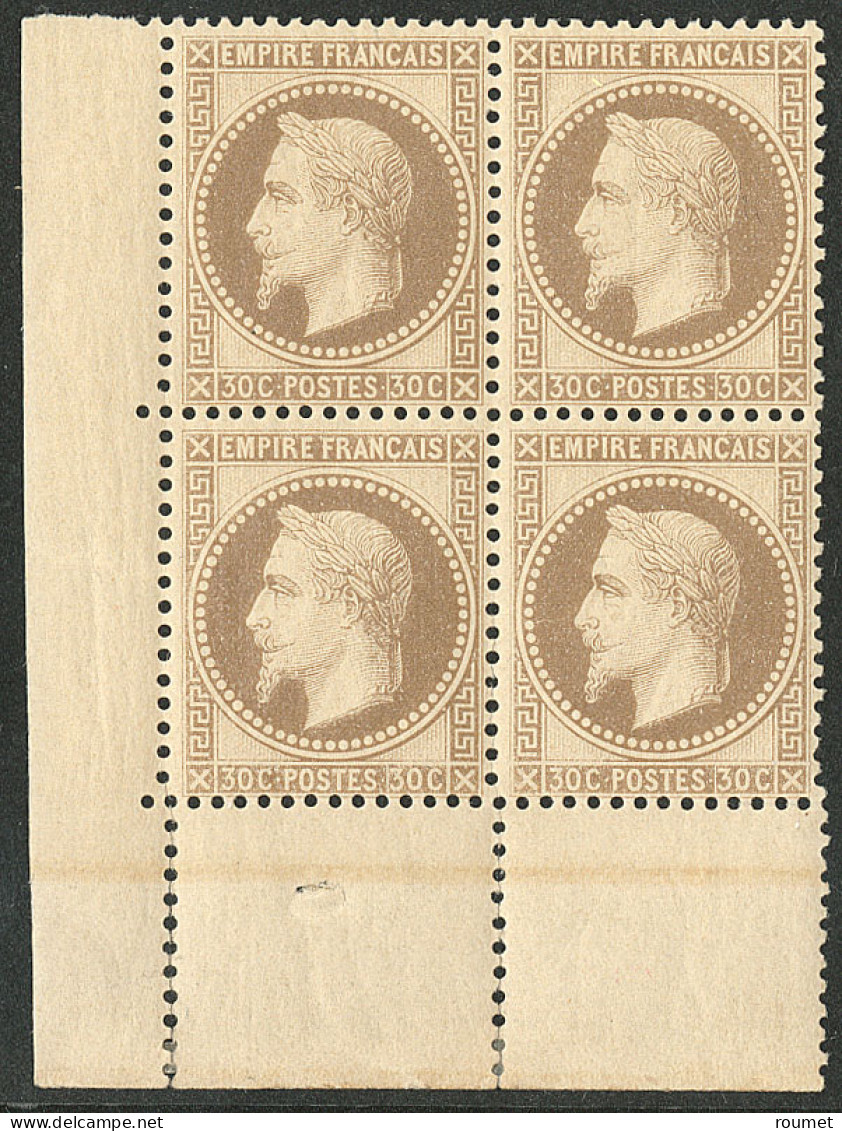 ** No 30, Brun, Bloc De Quatre Cdf, Très Frais. - TB. - R - 1863-1870 Napoléon III Lauré