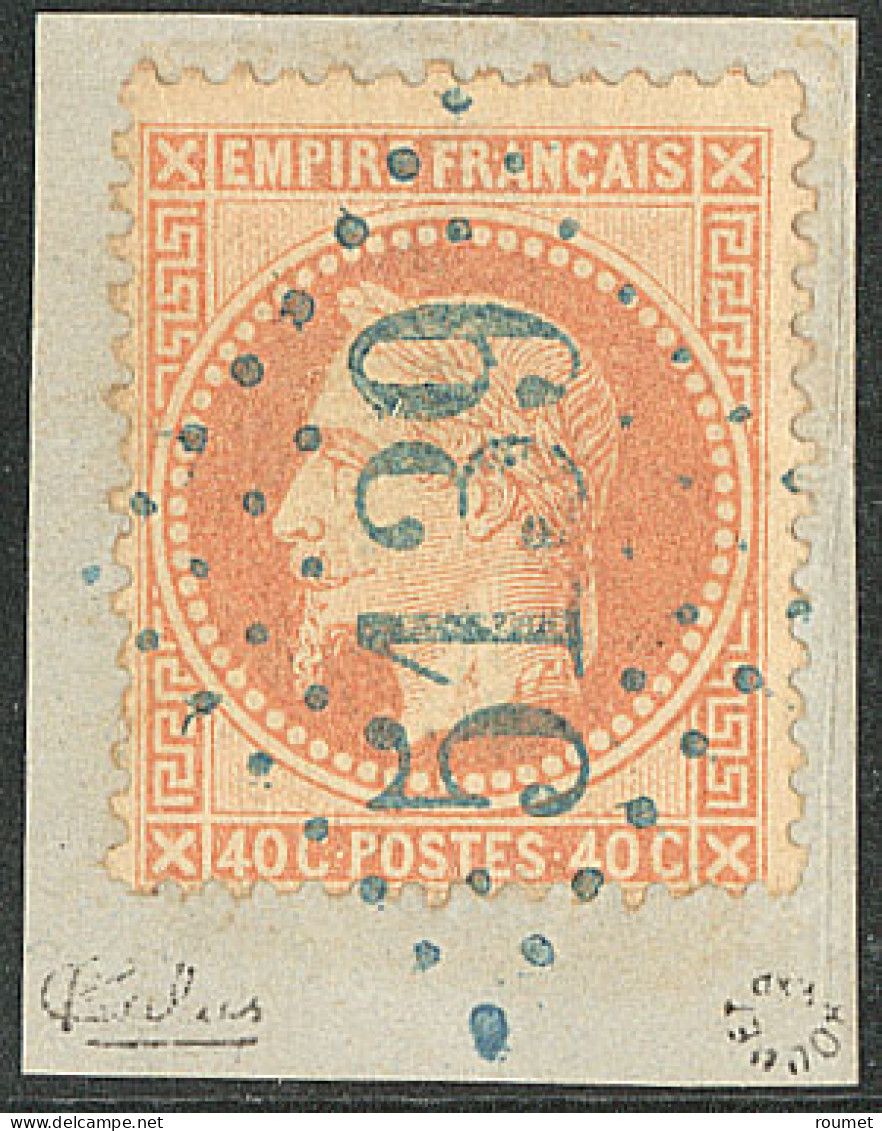 Kustendje. No 31, Obl Gc 5139 Bleu, Sur Petit Fragment, Superbe. - R - 1849-1876: Klassik