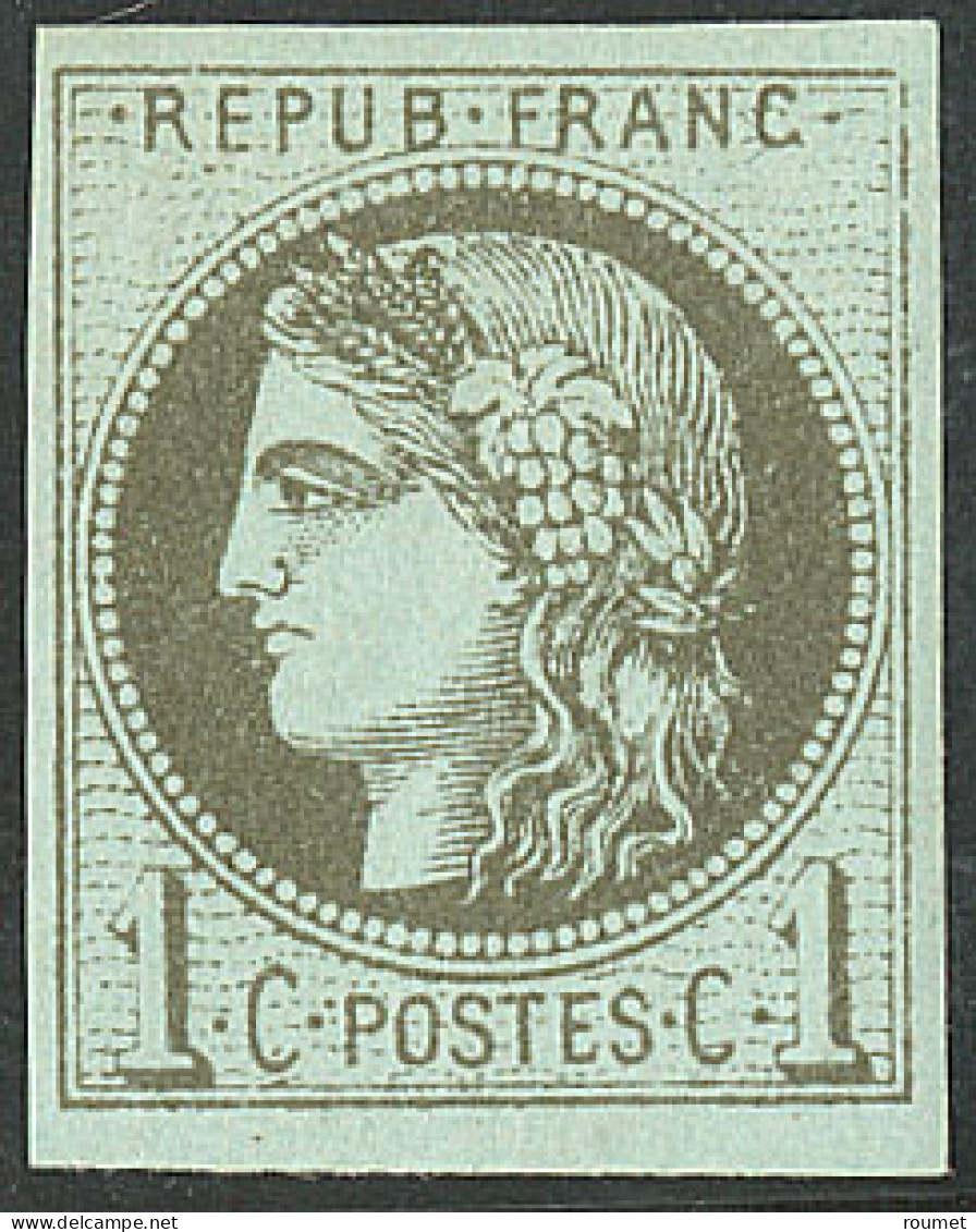 ** No 39Ac, Olive, Rep. I, 2e état. - TB - 1870 Ausgabe Bordeaux