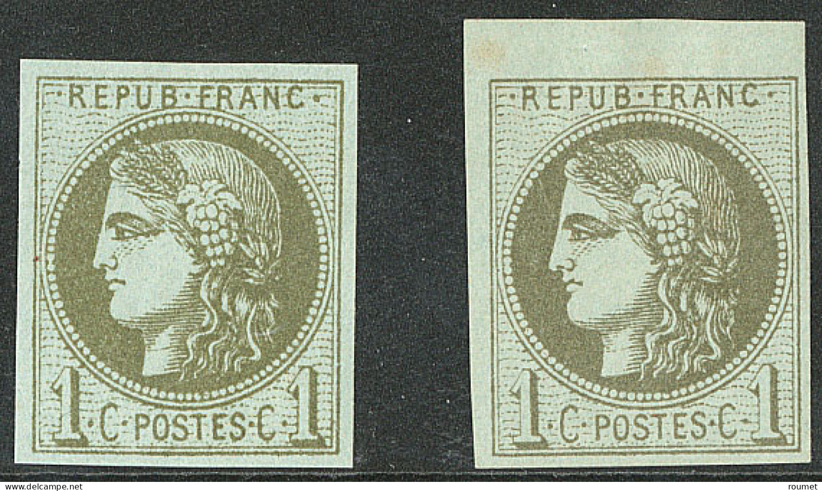 * Nos 39B, 39C Bdf. - TB - 1870 Uitgave Van Bordeaux