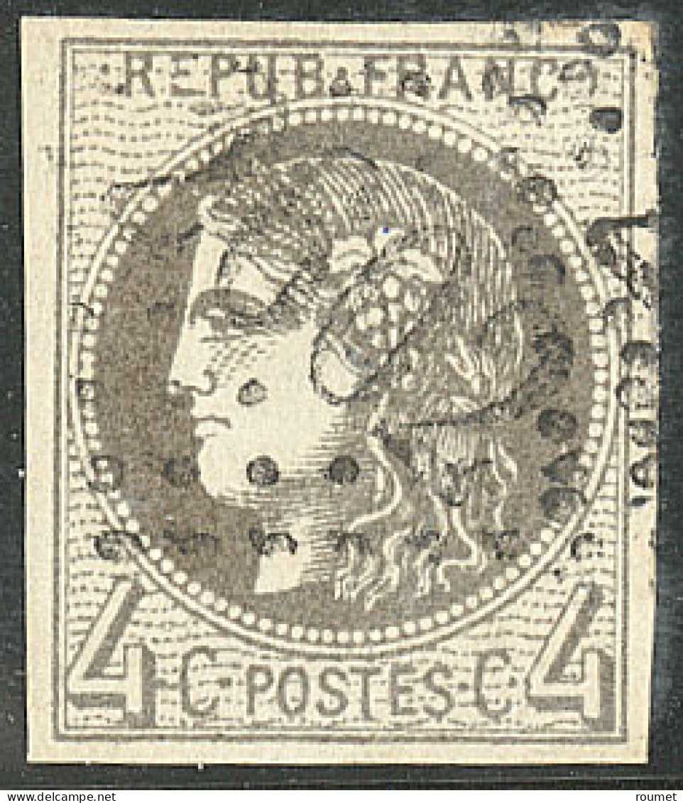 No 41Bc, Gris-noir, Obl Gc 2602, Pli Mais Superbe D'aspect. - R - 1870 Uitgave Van Bordeaux