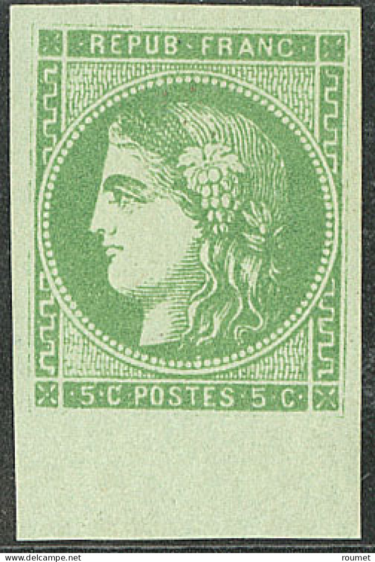 ** No 42B, Vert-jaune, Report II, Bdf, Très Frais. - TB - 1870 Bordeaux Printing