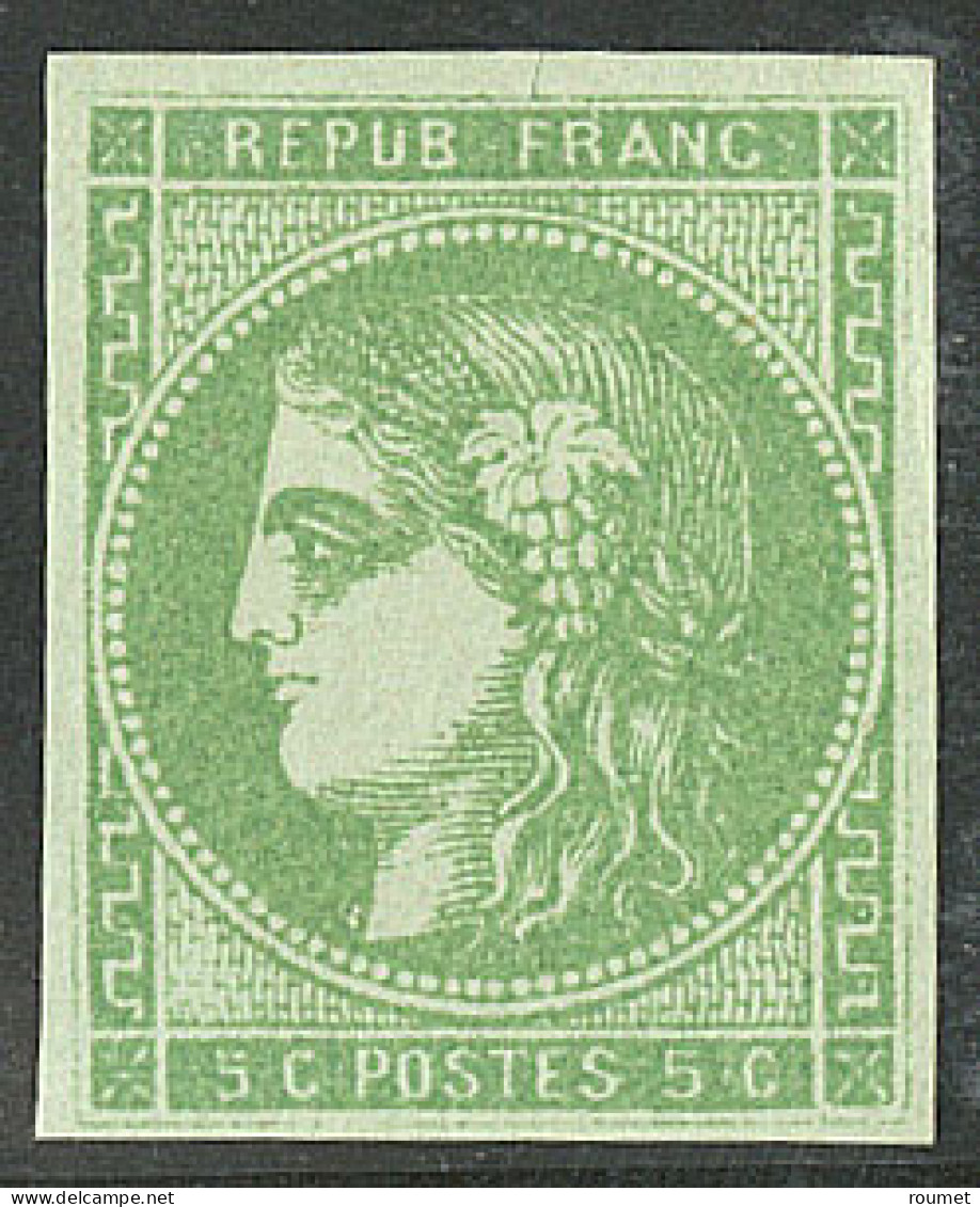 * No 42B, Vert-jaune, Report II. - TB - 1870 Bordeaux Printing