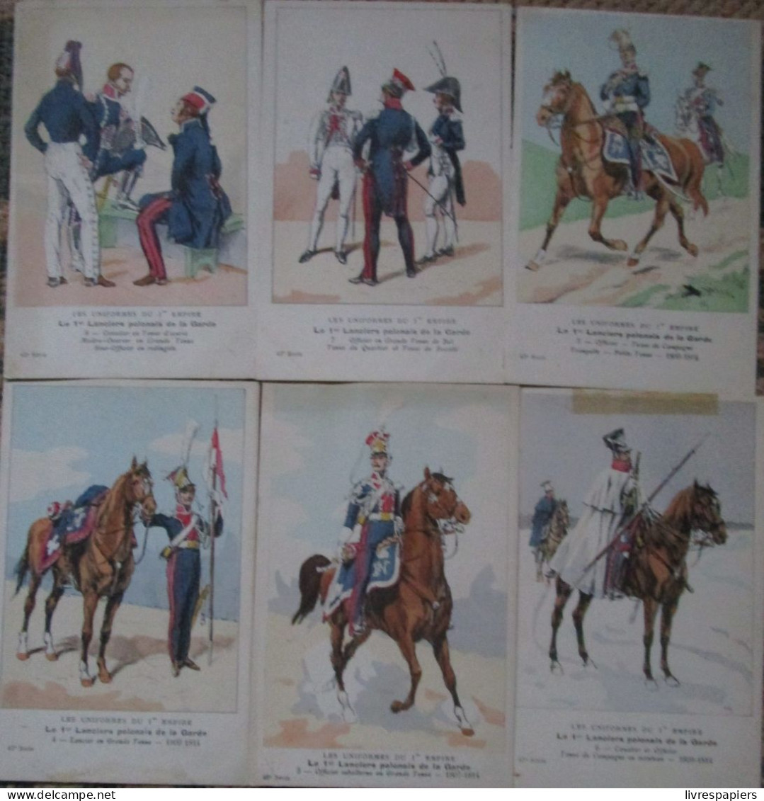 Bucquoy Lot 6 Cpa 43e Serie 1er Lanciers Polonais   Uniformes 1er Empire - Uniformen