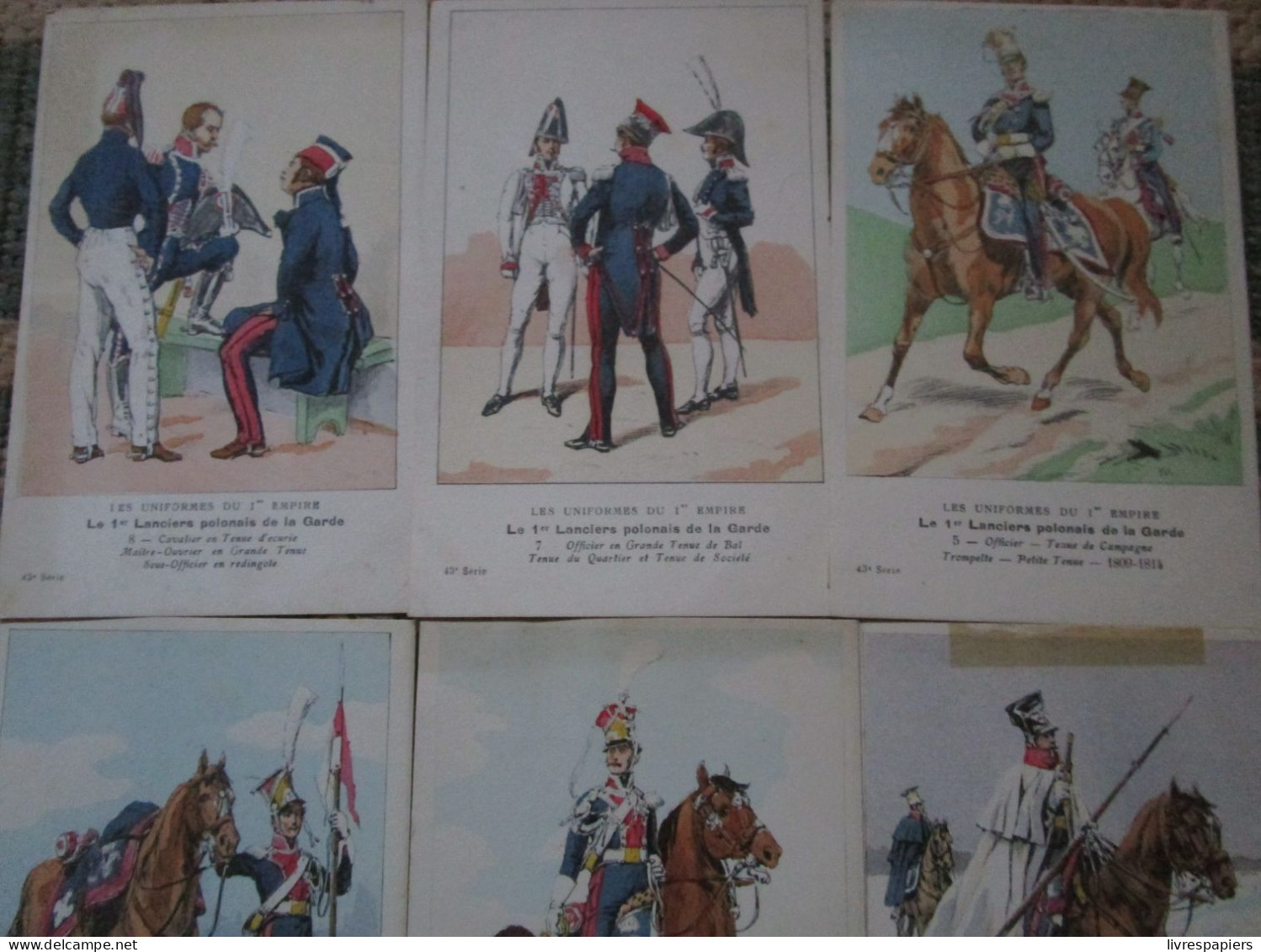 Bucquoy Lot 6 Cpa 43e Serie 1er Lanciers Polonais   Uniformes 1er Empire - Uniformi