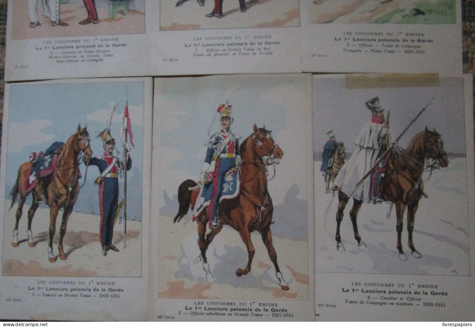 Bucquoy Lot 6 Cpa 43e Serie 1er Lanciers Polonais   Uniformes 1er Empire - Uniforms