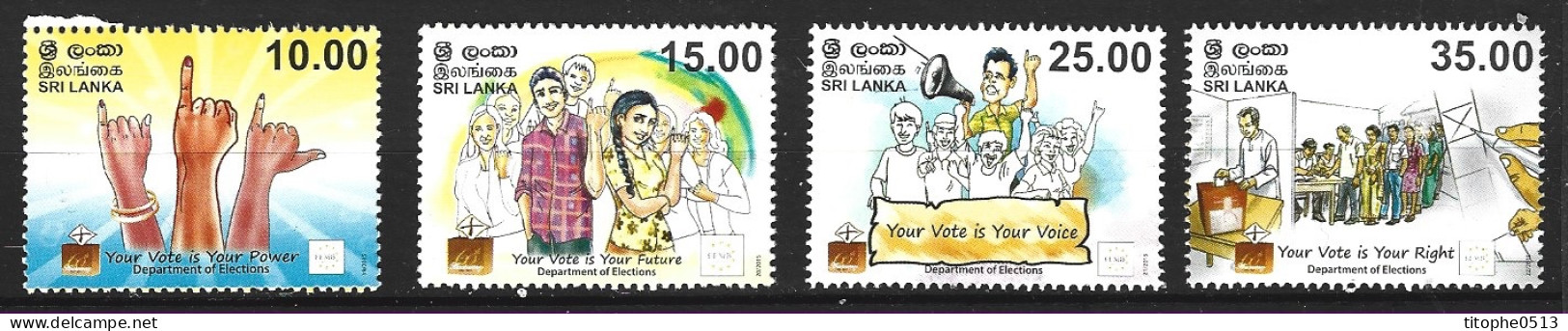 SRI LANKA. N°1992-5 De 2015. Elections. - Sri Lanka (Ceylan) (1948-...)