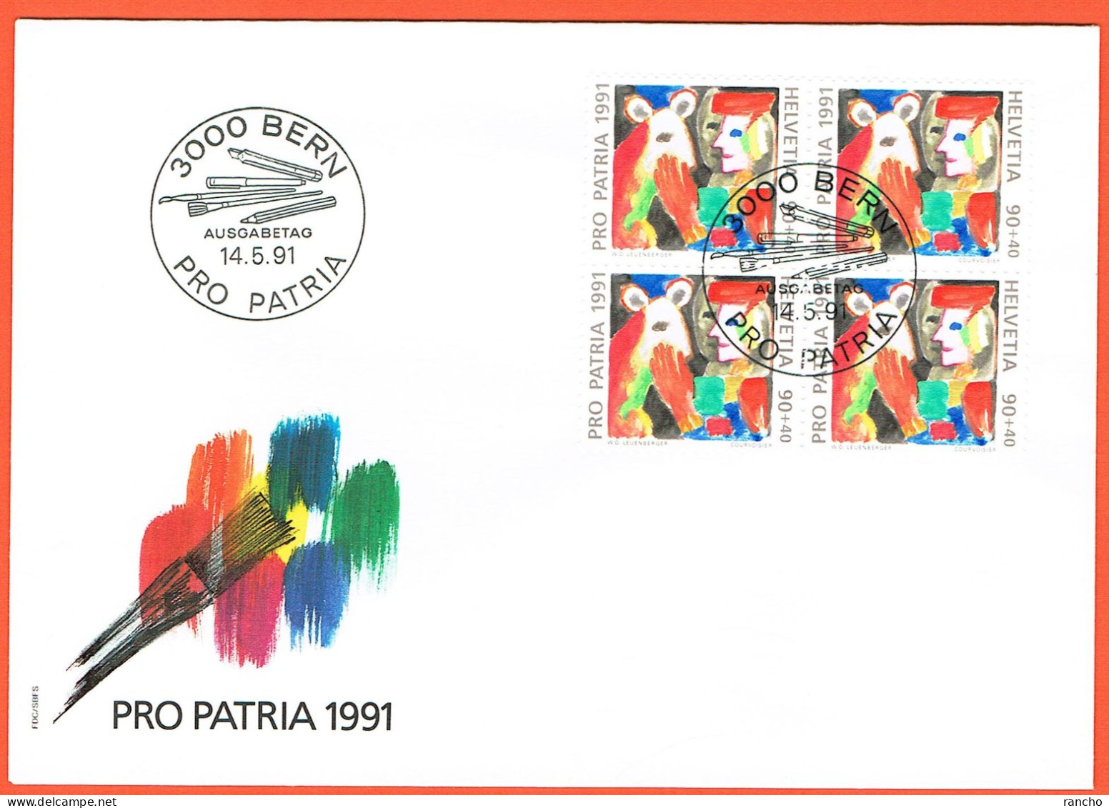 FDC 1991 PRO/P. DE COLLECTION . BLOC DE 4 . C/.S.B.K. Nr:B234. Y&TELLIER Nr:1377. MICHEL Nr:1449. - FDC