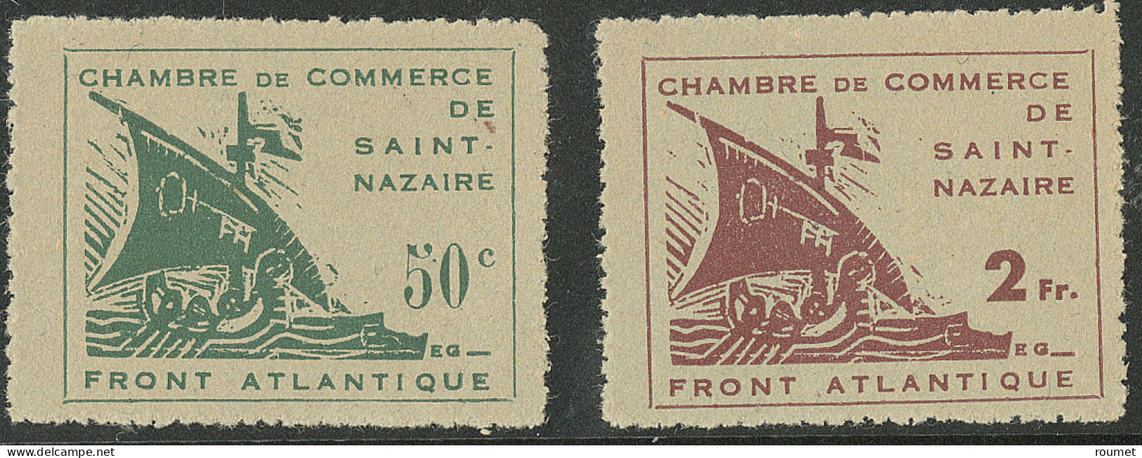 (*) Saint Nazaire. Nos 8, 9. - TB - Guerre (timbres De)