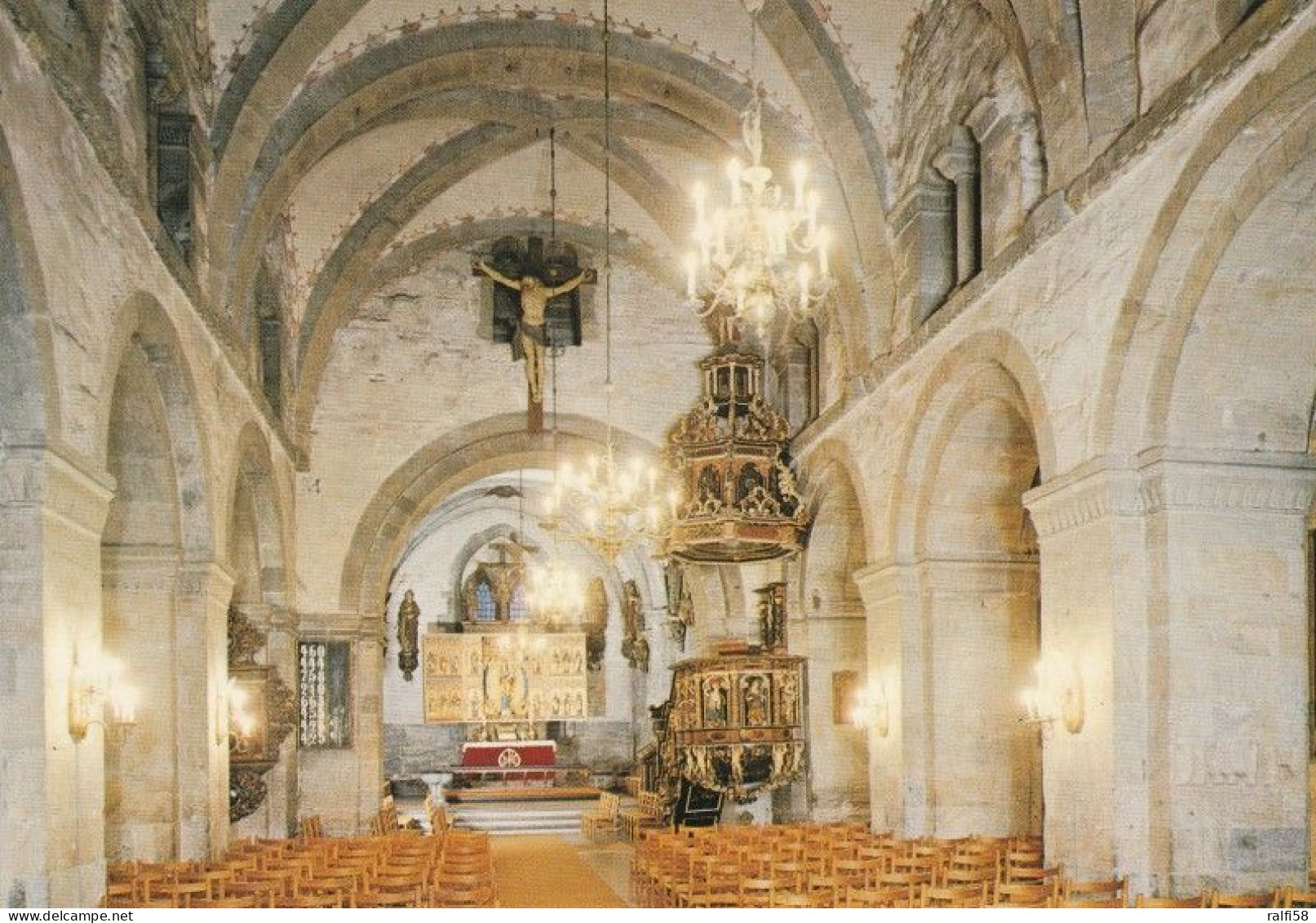 1 AK Norwegen * Innenansicht Der Marienkirche In Bergen, Früher Auch Deutsche Kirche, Eine Romanische Basilika 12. Jh. * - Norvège