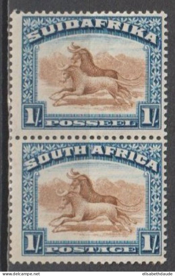 SOUTH AFRICA  - 1927 -  PAIRE SE TENANT YVERT N°27+34 * MLH - COTE = 65 EUR - Ongebruikt