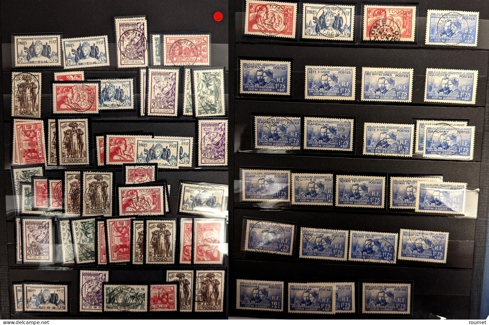 ** Collection. 1937-1945 (Poste), Valeurs Moyennes Et Séries Complètes Dont Révolution, Expo Paris, NY, Etc., + Des Doub - Unclassified