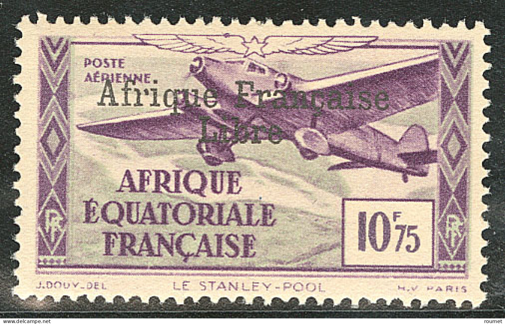 * Poste Aérienne. France-Libre. Non émis Surcharge FL En Noir Et Sans "50f". No 21c. - TB. - R (tirage 25 Ex) - Other & Unclassified