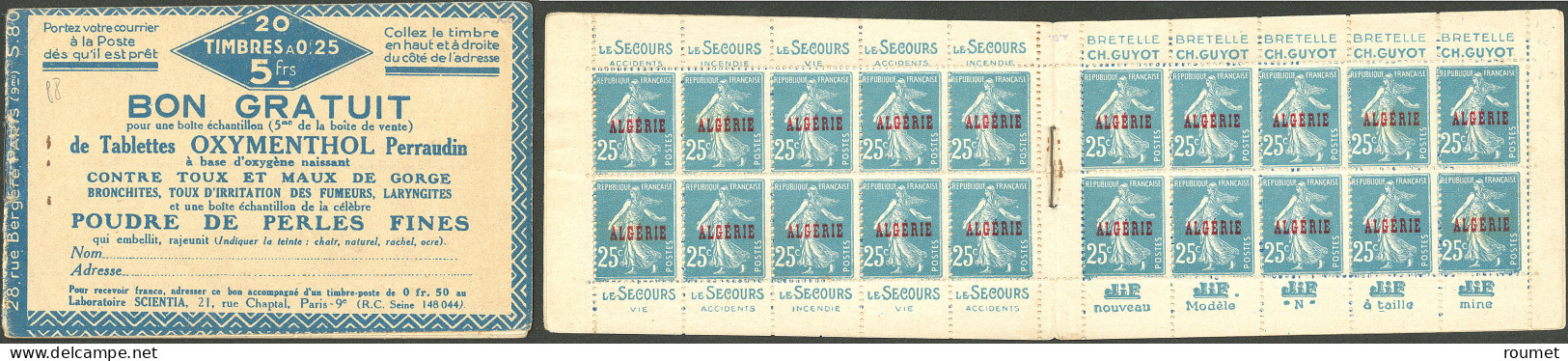 ** Carnets. No C14-4, Carnet De 20t N°14b, S.80, "Oxymenthol/Aigle" Et Pubs "Secours/Guyot/Jif". - TB - Other & Unclassified