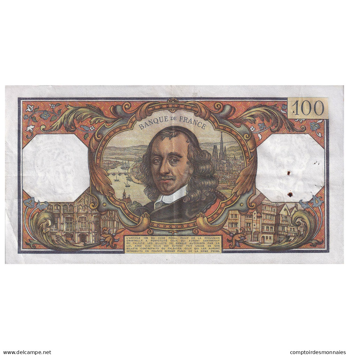 France, 100 Francs, Corneille, 1967, X.281, TTB, Fayette:65.19, KM:149c - 100 F 1964-1979 ''Corneille''