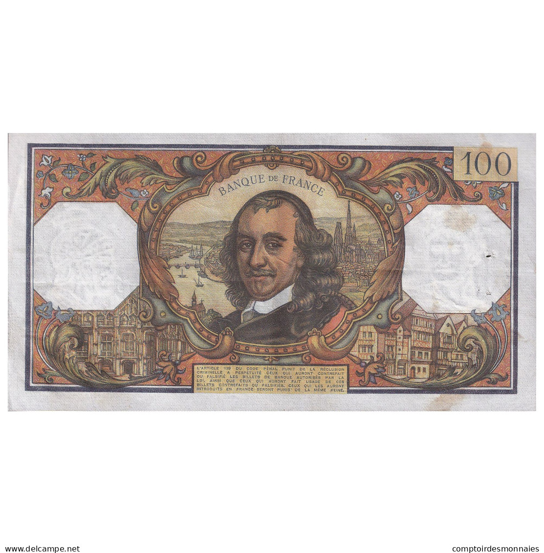 France, 100 Francs, Corneille, 1970, E.457, TTB, Fayette:65.30, KM:149c - 100 F 1964-1979 ''Corneille''