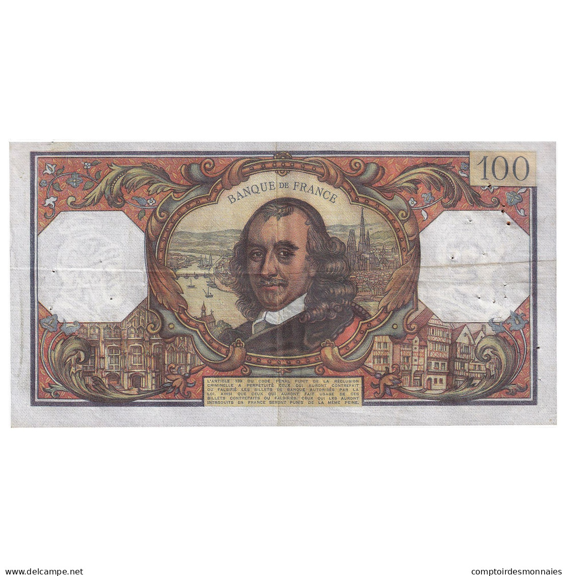 France, 100 Francs, Corneille, 1971, K.553, TTB, Fayette:65.35, KM:149c - 100 F 1964-1979 ''Corneille''