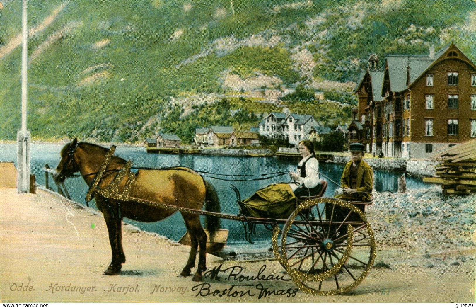 NORWAY, ODDE HARDANGER KARJOL - BRILLANT - SPARKLES - TRAVEL IN 1909  - - Norvège