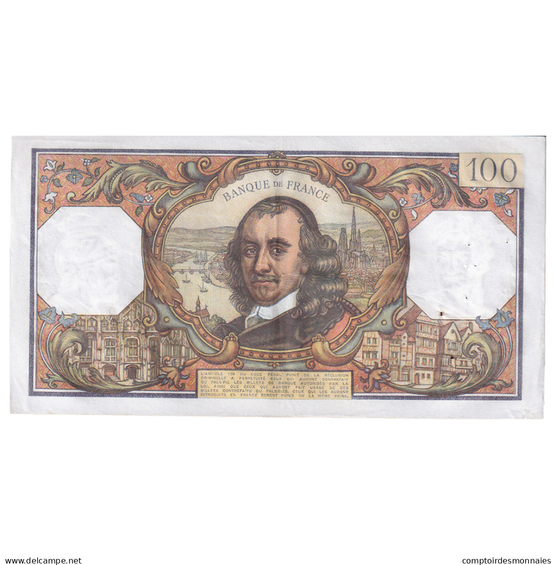 France, 100 Francs, Corneille, 1971, U.572, TTB+, Fayette:65.36, KM:149d - 100 F 1964-1979 ''Corneille''